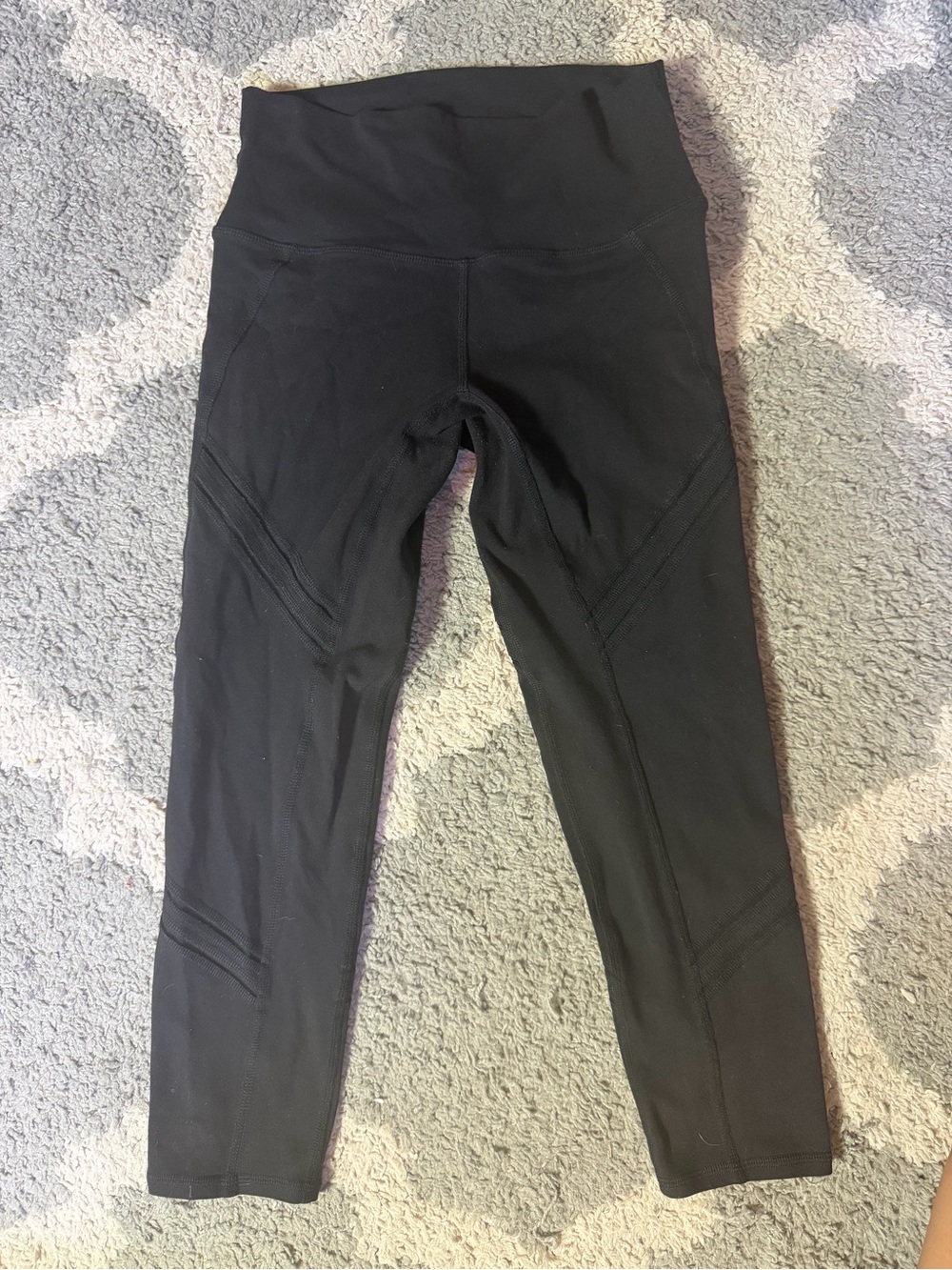 Alo Yoga Black High Rise Cropped Capri Leggings Size Small